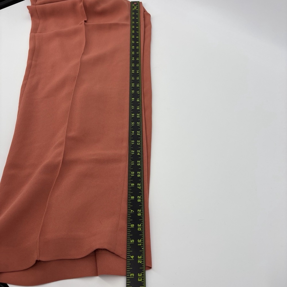 SPANX Crepe Straight Leg Trouser Sedona Orange Wide Leg Womens Large High Rise - Picture 8 of 9